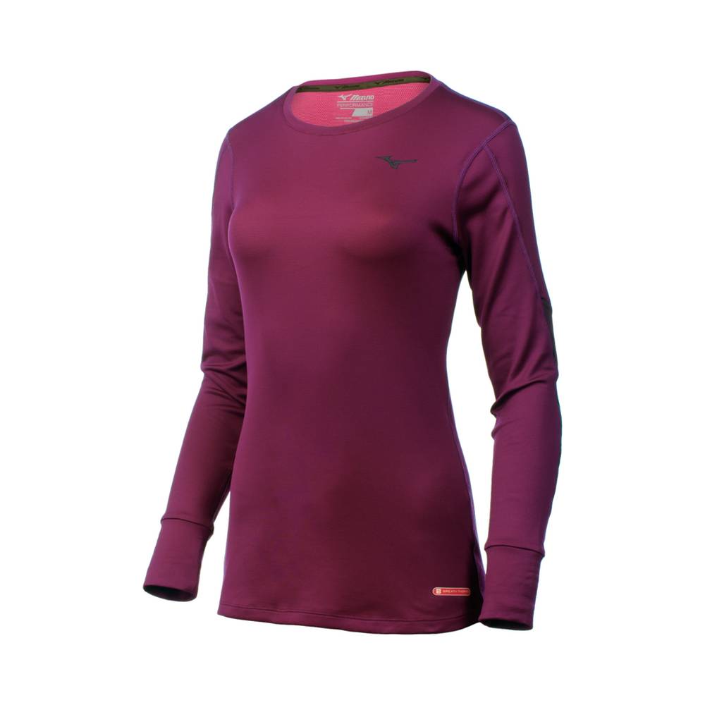 Womens Mizuno Breath Thermo® Long Sleeve Base Layer Purple Philippines (AVJSMQ967)